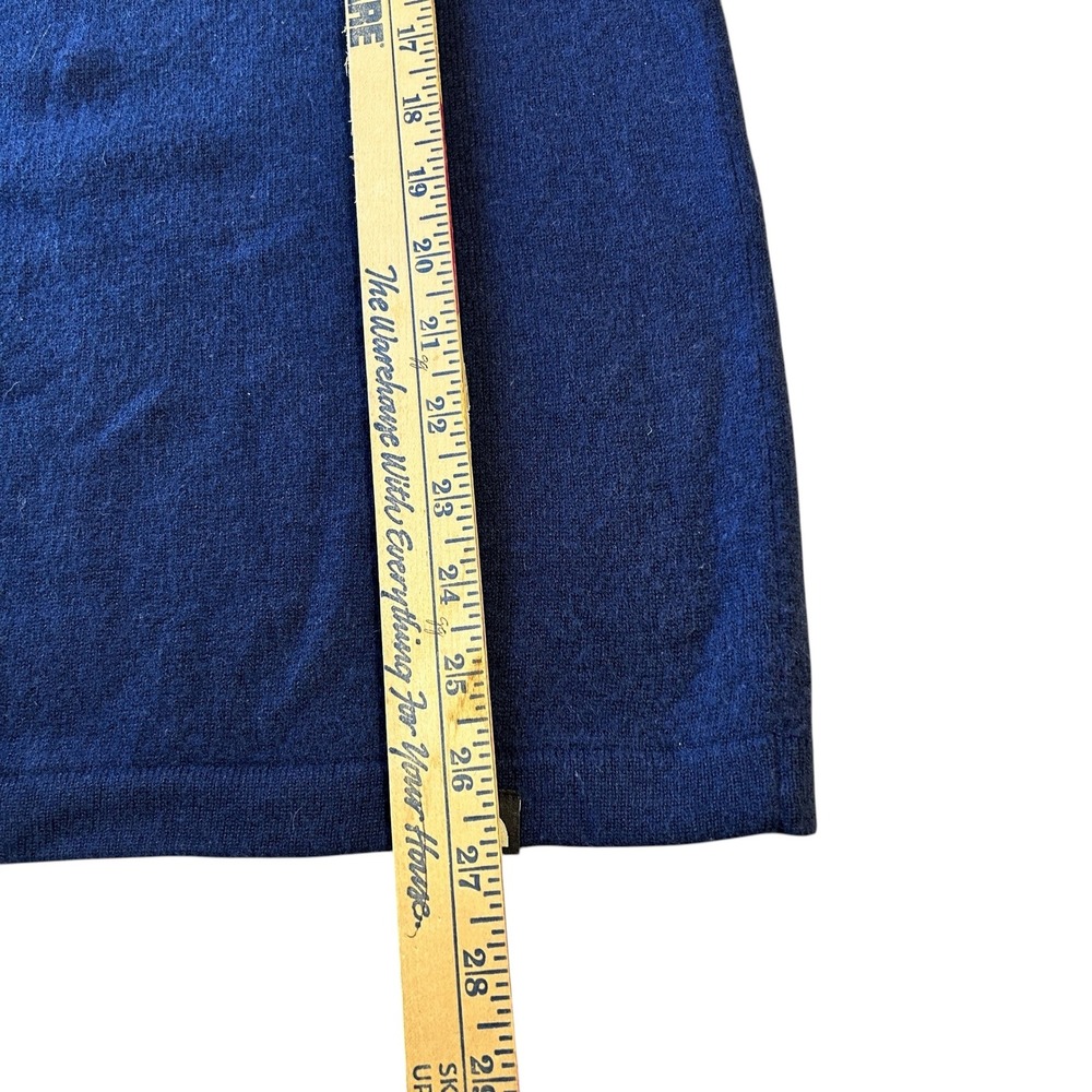 The North Face Mens V Neck Merino Wool Blend Sweater Medium Blue Long Sleeve - Picture 4 of 5